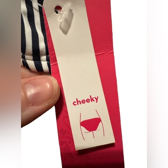 Xhilaration Women’s Swimsuit Bikini Blue and White Stripe XL D DD - Picture 4 of 12